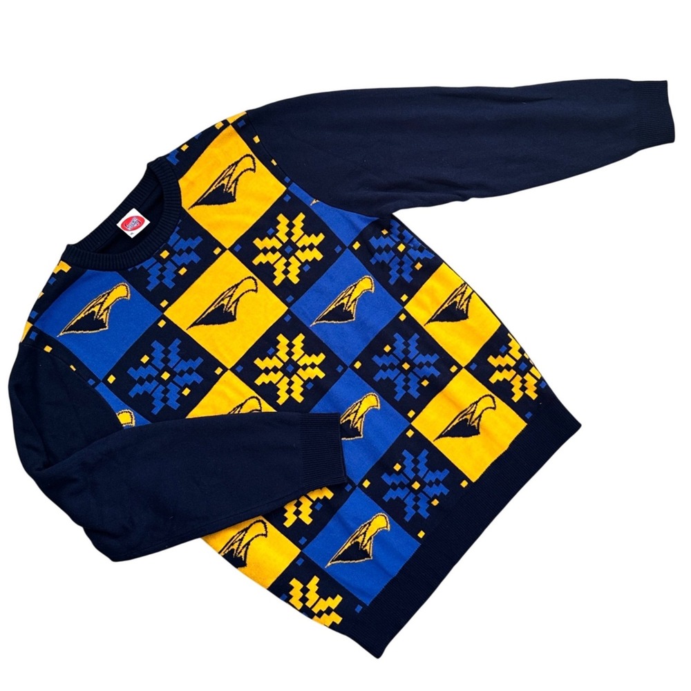 AFL‎ Australian Football Footy West Coast Eagles Sweater Men's XL Checkerboard